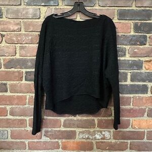 Anett Röstel Rostfrei Textured high low drop shoulder long sleeve top size 38